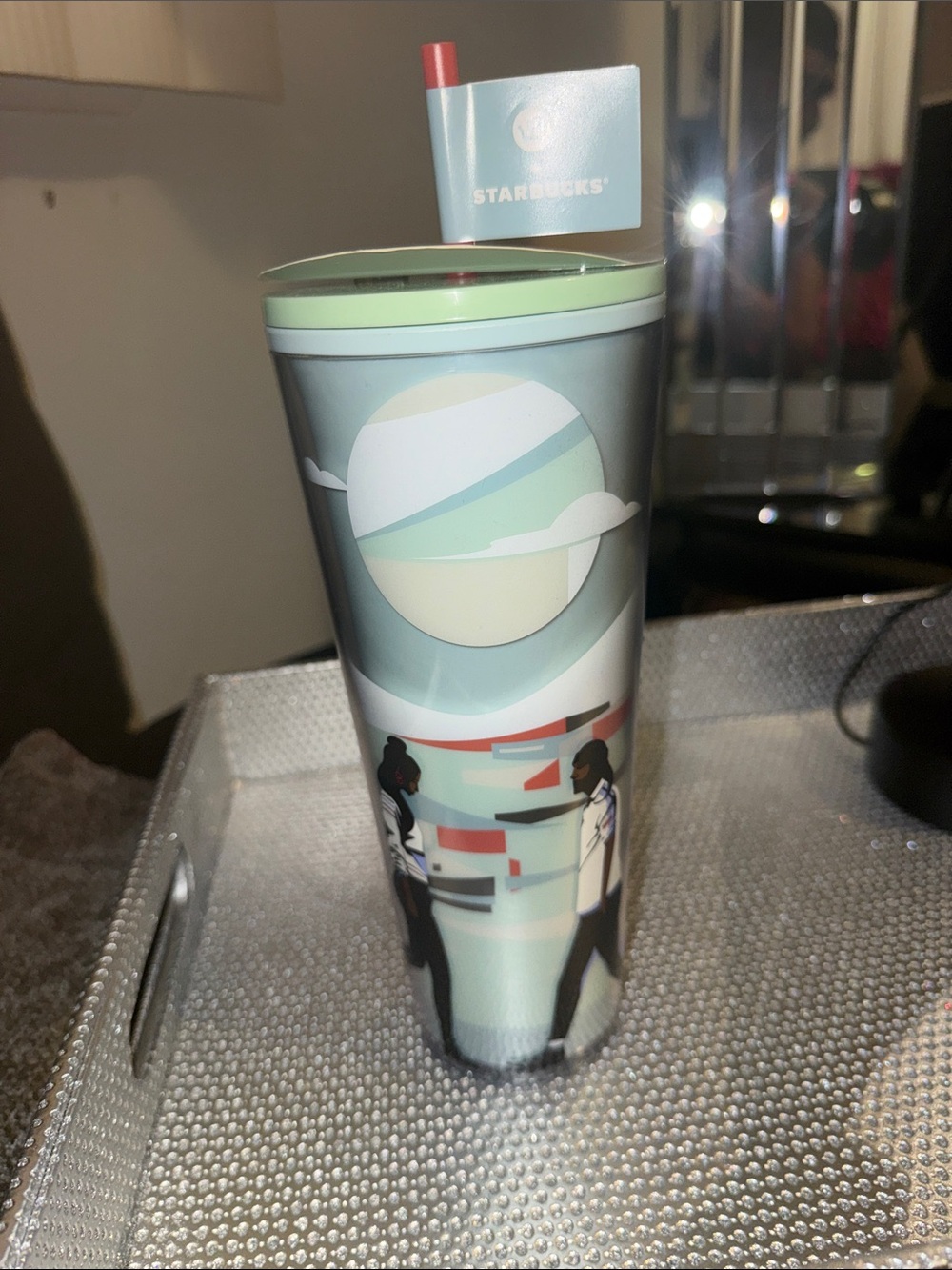 2024 Starbucks + Lou Black History 24 Oz Cold Cup Tumbler ~ Damon Brown